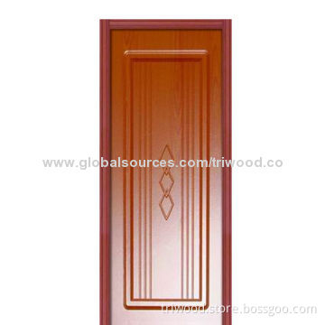 PVC Door with Timber Frame and PVC Veneer, Various Colors and Dimensions Available